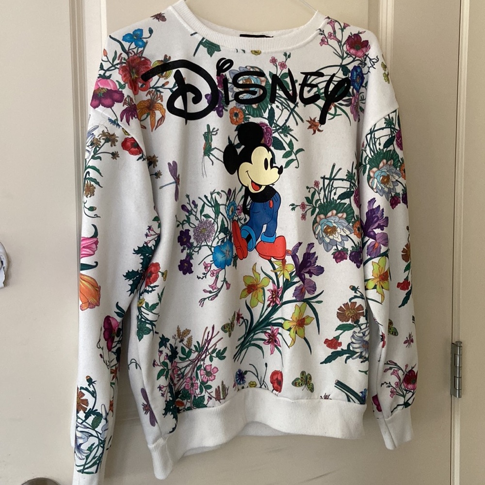 Cute Floral Mickey Mouse Sweater